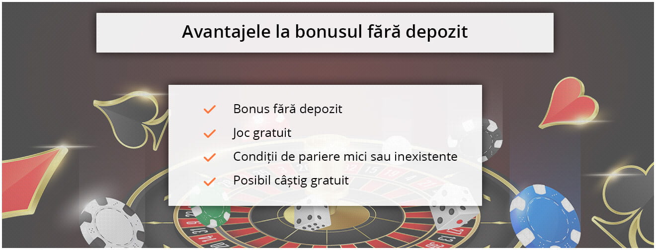 Avantajele la bonusul fără depunere la cazinourile online