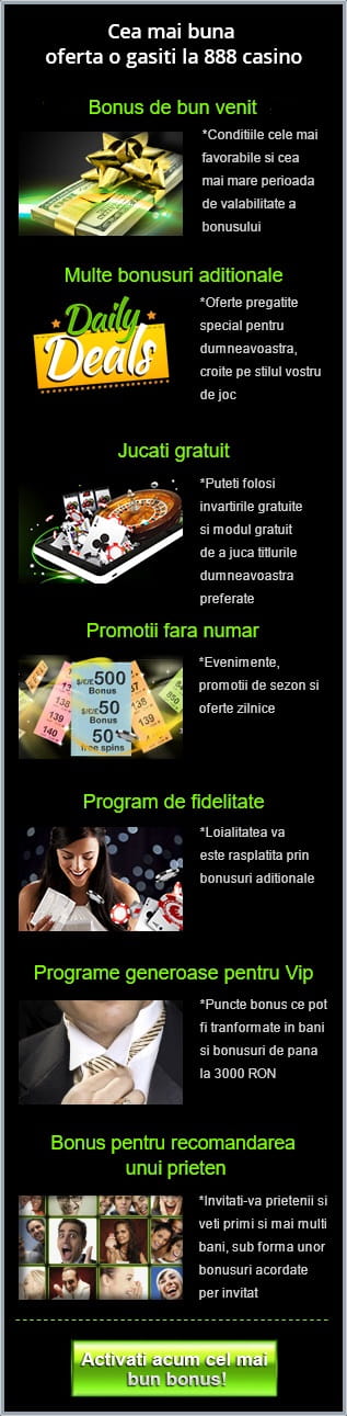 Aflati de ce 888casino are cea mai buna oferta!