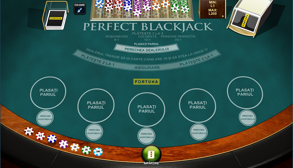 Blackajck Perfect Pairs – varianta cu plati mari