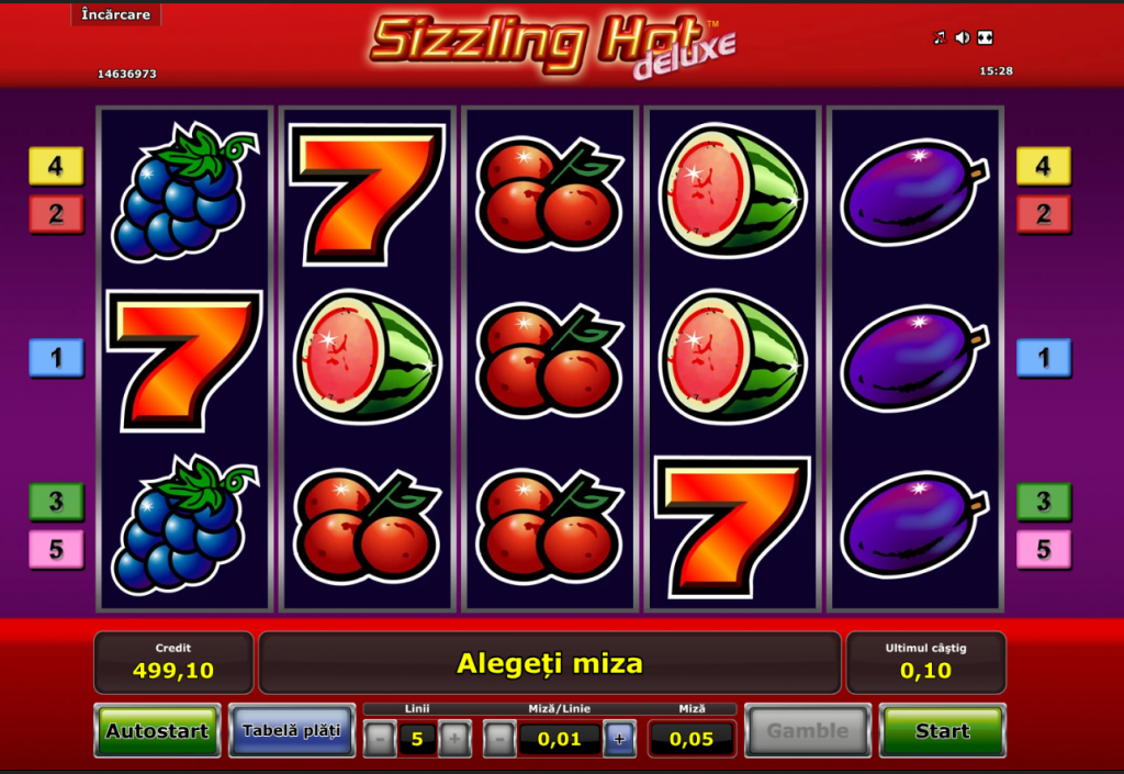 Sizzling Hot Deluxe slot cu septari