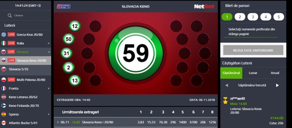 Keno - un joc favorit