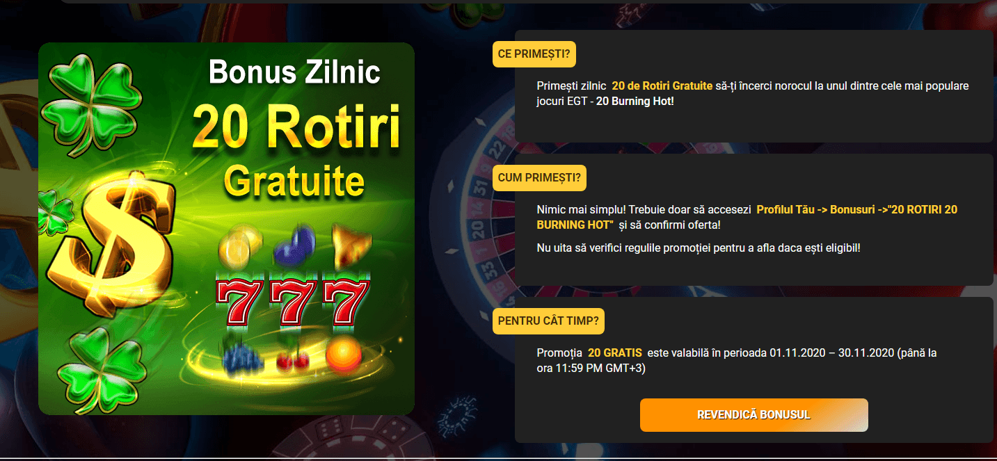 Mai multe promoții cu rotiri gratuite